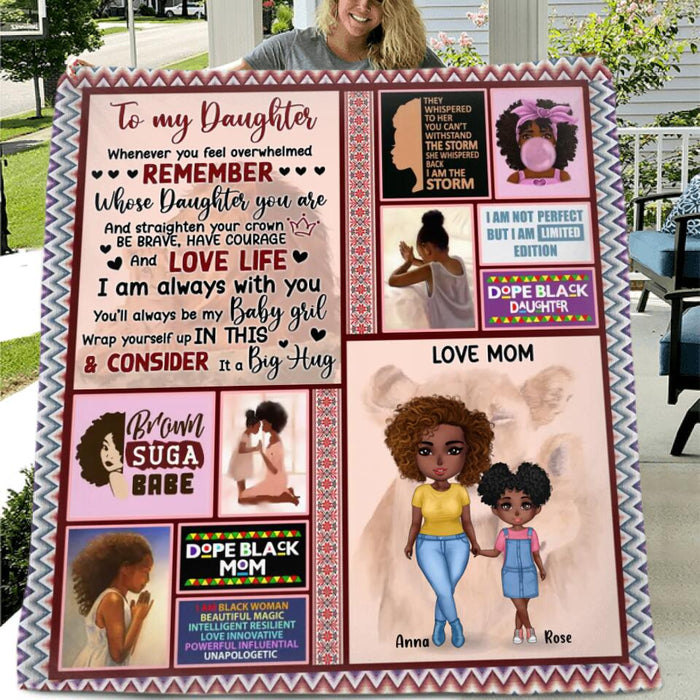 To My Daughter Single Layer Fleece Blanket/ Quilt - Gift Idea From Mom To Daughter/ Birthday Gift - You'll Always Be My Baby Girl