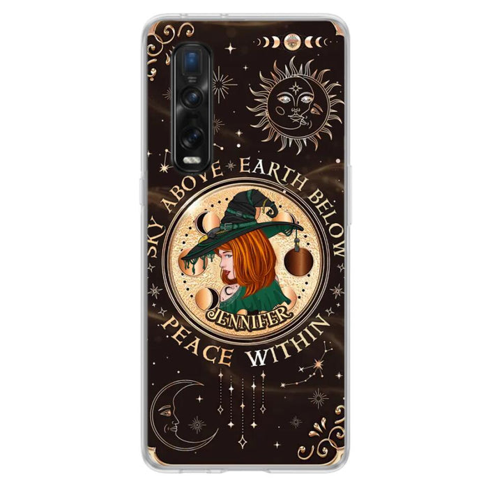 Custom Personalized Witch Phone Case - Gift Idea For Girl - Wiccan Decor/Pagan Decor - As Above So Below - Cases For Xiaomi, Oppo And Huawei