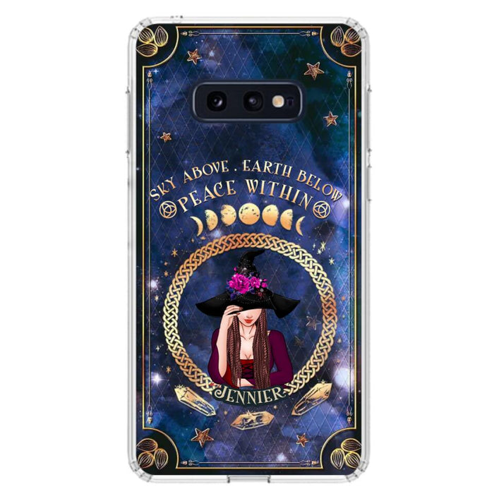 Personalized Witch iPhone/ Samsung Case - Sky Above Earth Below Peace Within - Gift Idea For Friends/ Birthday