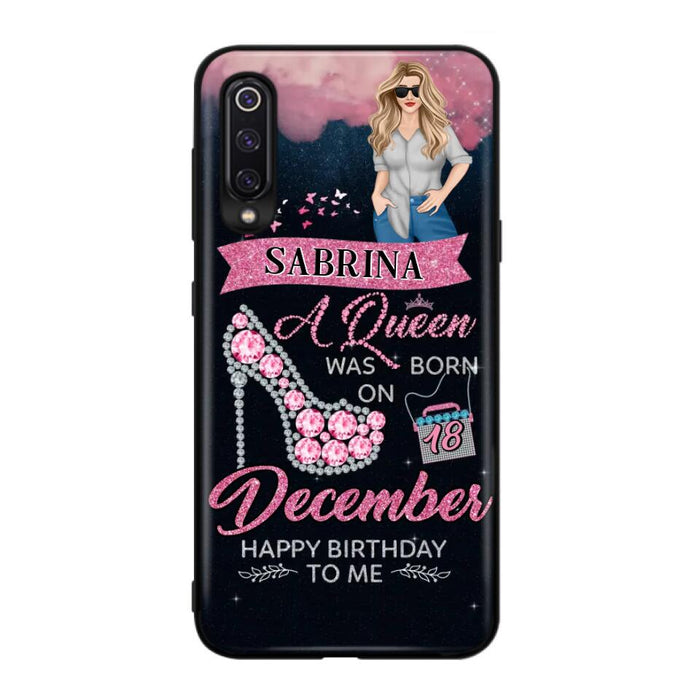 Custom Personalized Birthday Queen Phone Case - Gift Idea For Friends/Birthday - A Queen Was Born - Case for Xiaomi/Huawei/Oppo