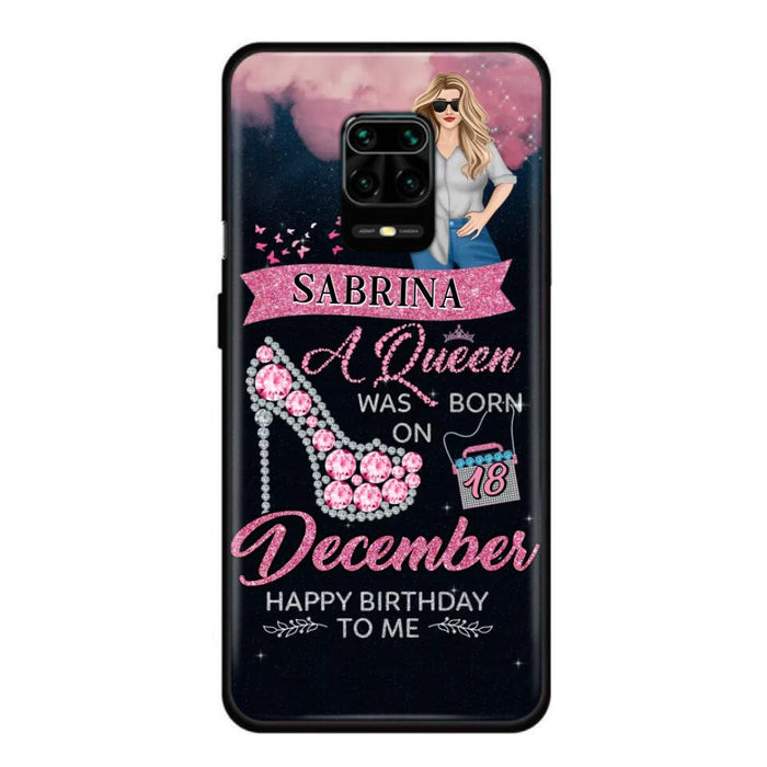 Custom Personalized Birthday Queen Phone Case - Gift Idea For Friends/Birthday - A Queen Was Born - Case for Xiaomi/Huawei/Oppo