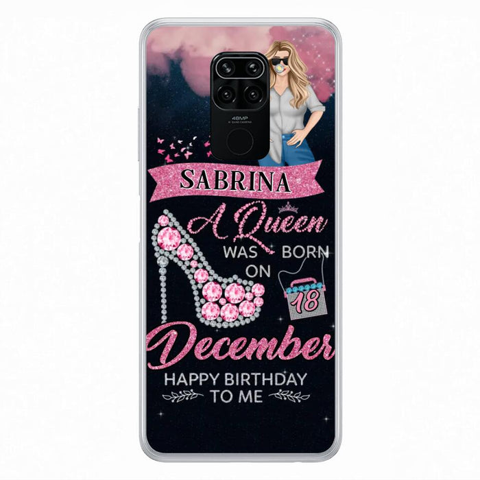 Custom Personalized Birthday Queen Phone Case - Gift Idea For Friends/Birthday - A Queen Was Born - Case for Xiaomi/Huawei/Oppo