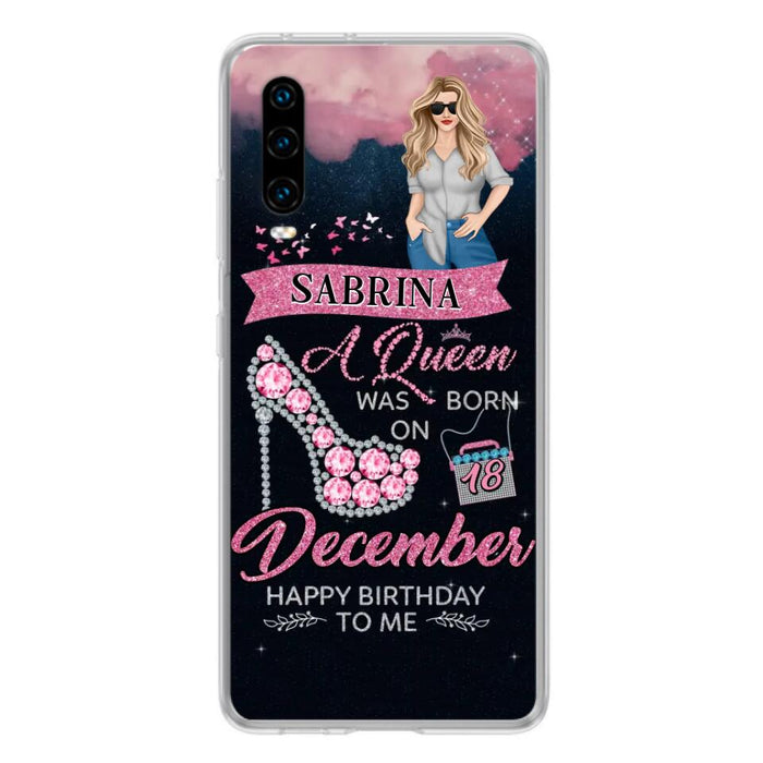 Custom Personalized Birthday Queen Phone Case - Gift Idea For Friends/Birthday - A Queen Was Born - Case for Xiaomi/Huawei/Oppo