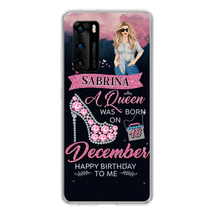 Custom Personalized Birthday Queen Phone Case - Gift Idea For Friends/Birthday - A Queen Was Born - Case for Xiaomi/Huawei/Oppo