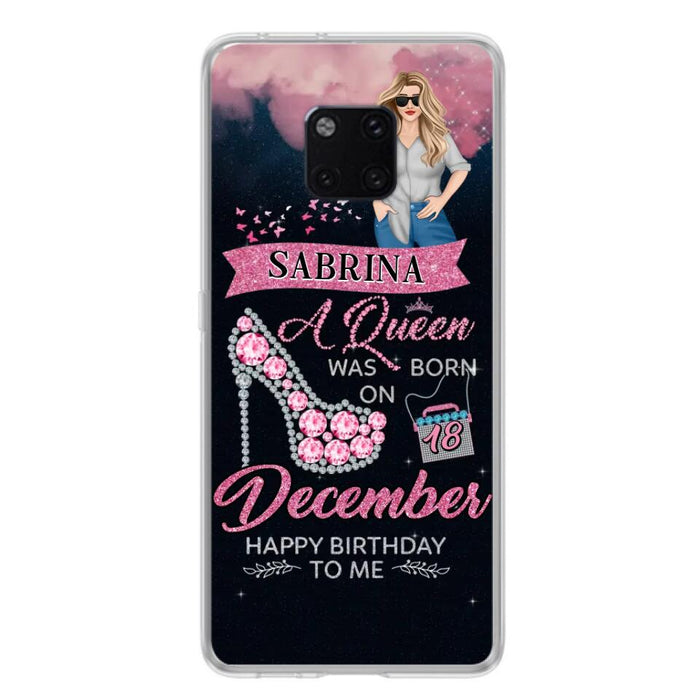 Custom Personalized Birthday Queen Phone Case - Gift Idea For Friends/Birthday - A Queen Was Born - Case for Xiaomi/Huawei/Oppo