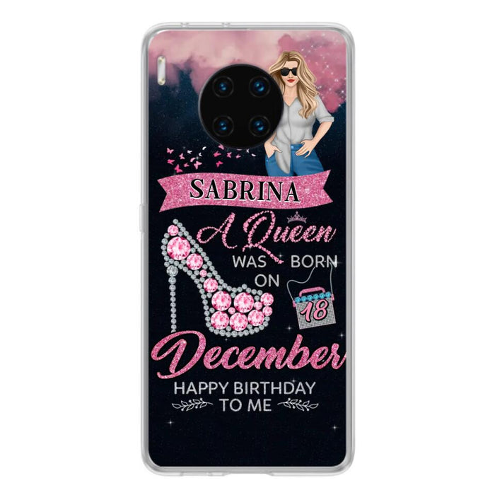 Custom Personalized Birthday Queen Phone Case - Gift Idea For Friends/Birthday - A Queen Was Born - Case for Xiaomi/Huawei/Oppo