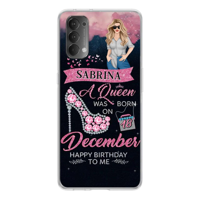 Custom Personalized Birthday Queen Phone Case - Gift Idea For Friends/Birthday - A Queen Was Born - Case for Xiaomi/Huawei/Oppo