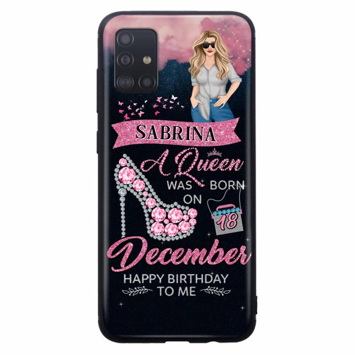 Custom Personalized Birthday Queen Phone Case - Gift Idea For Friends/Birthday - A Queen Was Born - Case for iPhone/Samsung