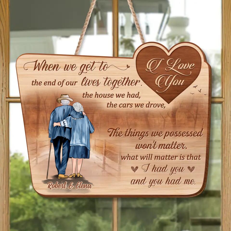 Custom Personalized Old Couple Canvas - Best Gift Idea For Grandparents/Couple - To My Wife I Wish I Could  Turn Back The Clock