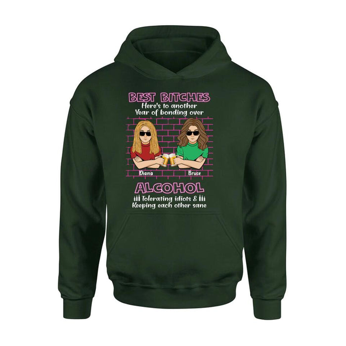 Custom Personalized Bestie T-shirt/ Sweatshirt/ Long Sleeve/ Hoodie - Best Bitches - Gift Idea For Bestie/ Friend/ Sister/ Birthday