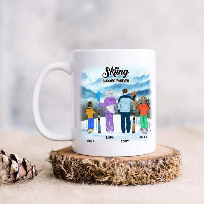 Custom Personalized Skiing Coffee Mug - Best Gift For Couple, Skiers, Family