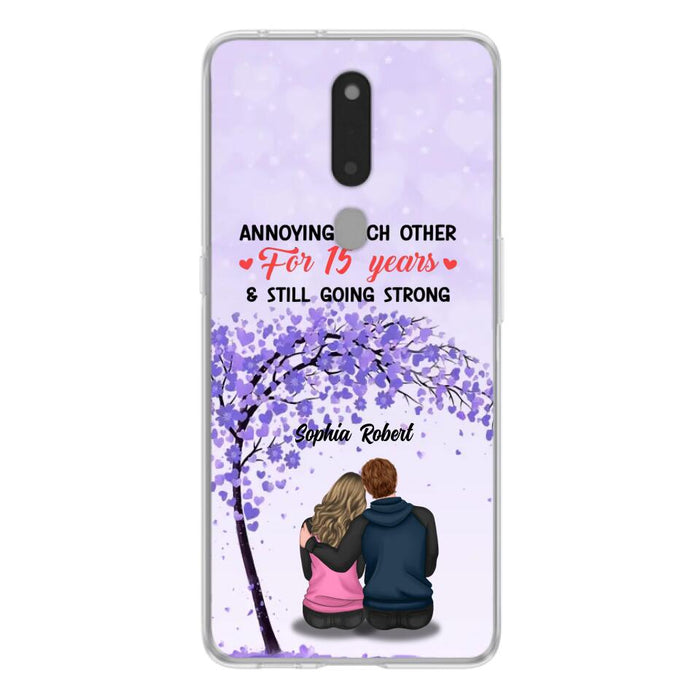 Custom Personalized Couple Phone Case - Gift Idea For Couple/Lovers - Annoying Each Other For 15 Years & Still Going Strong - Cases For Oppo, Xiaomi & Huawei