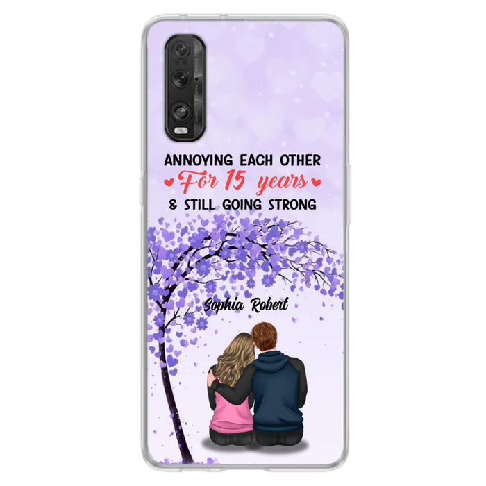 Custom Personalized Couple Phone Case - Gift Idea For Couple/Lovers - Annoying Each Other For 15 Years & Still Going Strong - Cases For Oppo, Xiaomi & Huawei