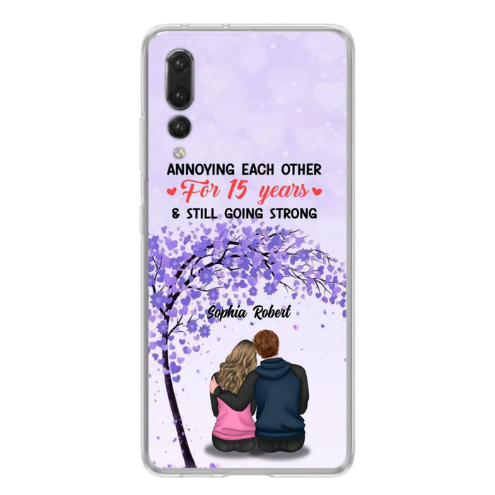 Custom Personalized Couple Phone Case - Gift Idea For Couple/Lovers - Annoying Each Other For 15 Years & Still Going Strong - Cases For Oppo, Xiaomi & Huawei