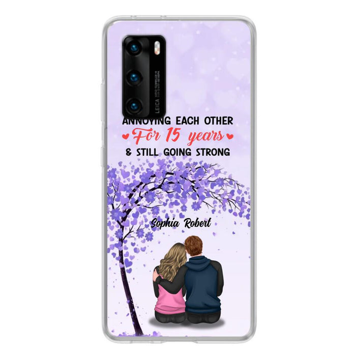 Custom Personalized Couple Phone Case - Gift Idea For Couple/Lovers - Annoying Each Other For 15 Years & Still Going Strong - Cases For Oppo, Xiaomi & Huawei