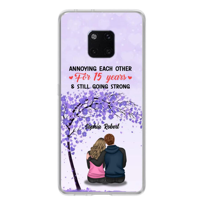 Custom Personalized Couple Phone Case - Gift Idea For Couple/Lovers - Annoying Each Other For 15 Years & Still Going Strong - Cases For Oppo, Xiaomi & Huawei