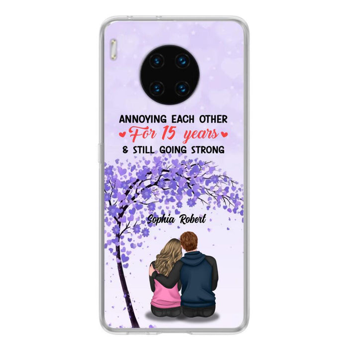 Custom Personalized Couple Phone Case - Gift Idea For Couple/Lovers - Annoying Each Other For 15 Years & Still Going Strong - Cases For Oppo, Xiaomi & Huawei