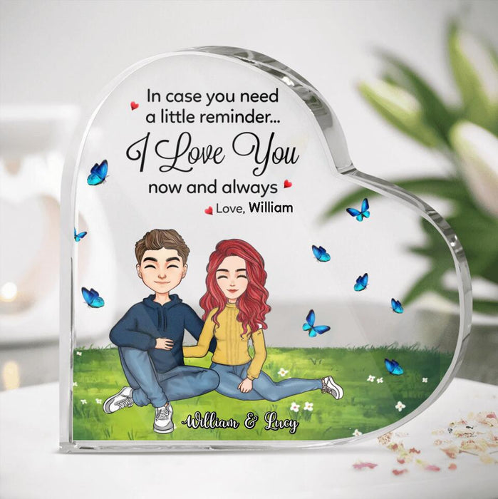 Personalized Couple Crystal Heart - I Love You Now and Always - Gift Idea For Couple/ Valentines/ Husband/ Wife - Mother's Day Gift For Wife From Husband