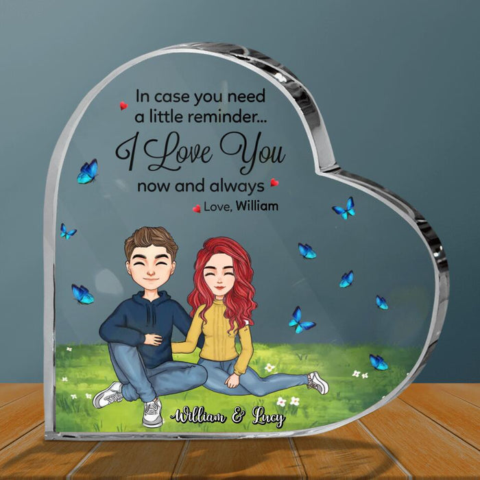 Personalized Couple Crystal Heart - I Love You Now and Always - Gift Idea For Couple/ Valentines/ Husband/ Wife - Mother's Day Gift For Wife From Husband