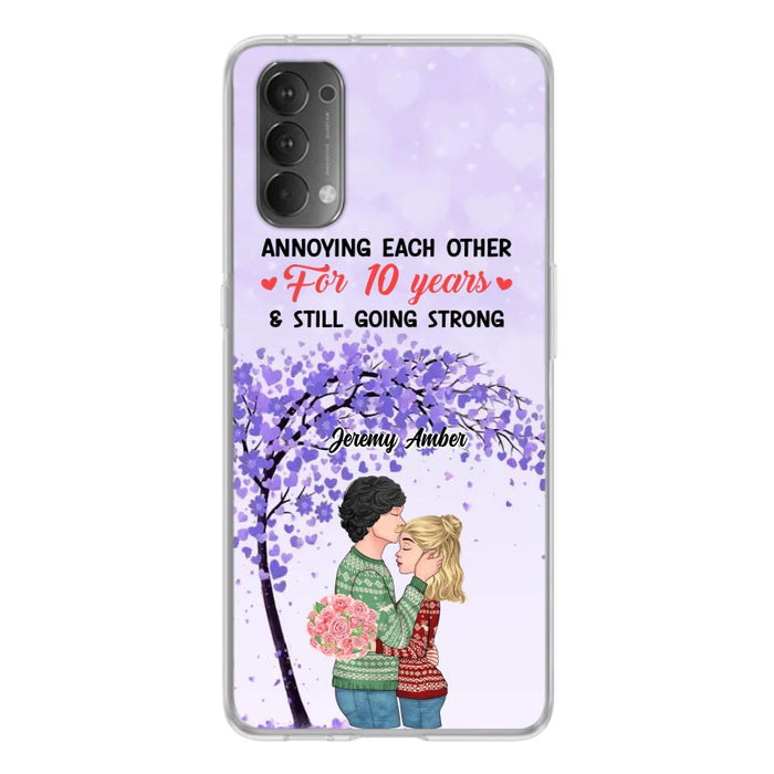 Custom Personalized Couple Kissing Phone Case - Gift Idea For Couple/Lovers - Annoying Each Other For 10 Years & Still Going Strong - Cases For Oppo, Xiaomi & Huawei