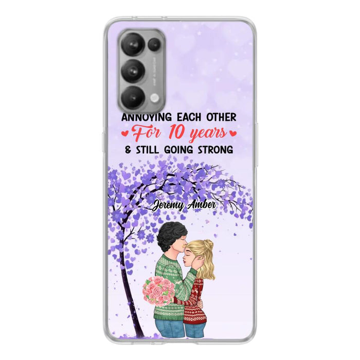 Custom Personalized Couple Kissing Phone Case - Gift Idea For Couple/Lovers - Annoying Each Other For 10 Years & Still Going Strong - Cases For Oppo, Xiaomi & Huawei