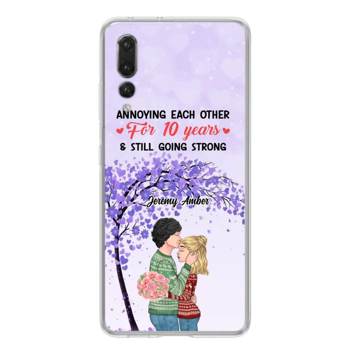 Custom Personalized Couple Kissing Phone Case - Gift Idea For Couple/Lovers - Annoying Each Other For 10 Years & Still Going Strong - Cases For Oppo, Xiaomi & Huawei