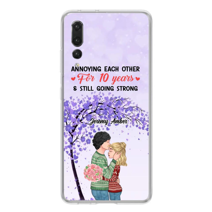 Custom Personalized Couple Kissing Phone Case - Gift Idea For Couple/Lovers - Annoying Each Other For 10 Years & Still Going Strong - Cases For Oppo, Xiaomi & Huawei