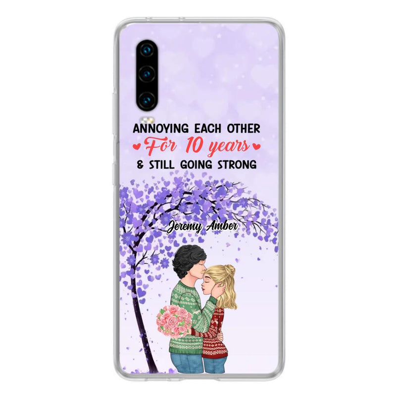 Custom Personalized Couple Kissing Phone Case - Gift Idea For Couple/Lovers - Annoying Each Other For 10 Years & Still Going Strong - Cases For Oppo, Xiaomi & Huawei