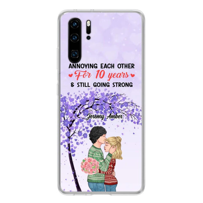 Custom Personalized Couple Kissing Phone Case - Gift Idea For Couple/Lovers - Annoying Each Other For 10 Years & Still Going Strong - Cases For Oppo, Xiaomi & Huawei