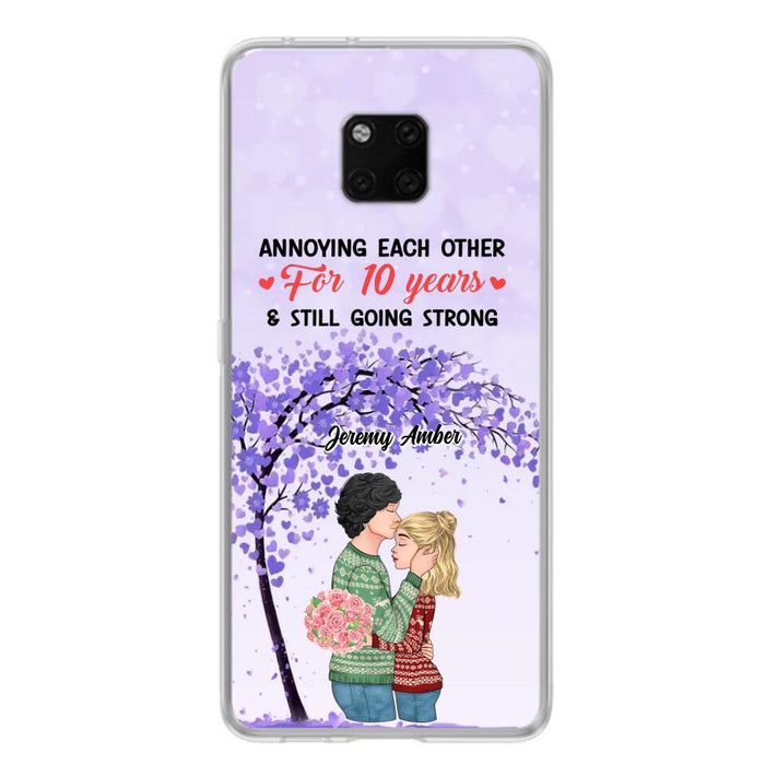 Custom Personalized Couple Kissing Phone Case - Gift Idea For Couple/Lovers - Annoying Each Other For 10 Years & Still Going Strong - Cases For Oppo, Xiaomi & Huawei