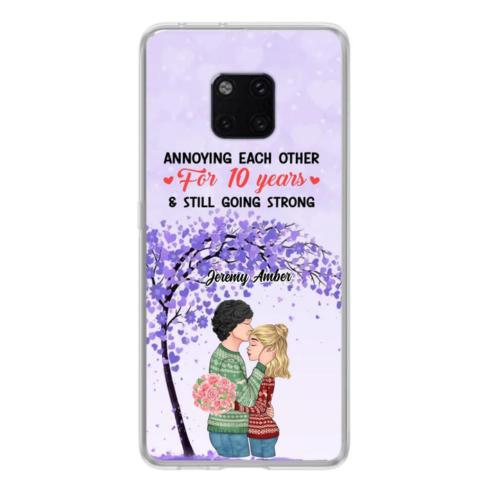 Custom Personalized Couple Kissing Phone Case - Gift Idea For Couple/Lovers - Annoying Each Other For 10 Years & Still Going Strong - Cases For Oppo, Xiaomi & Huawei