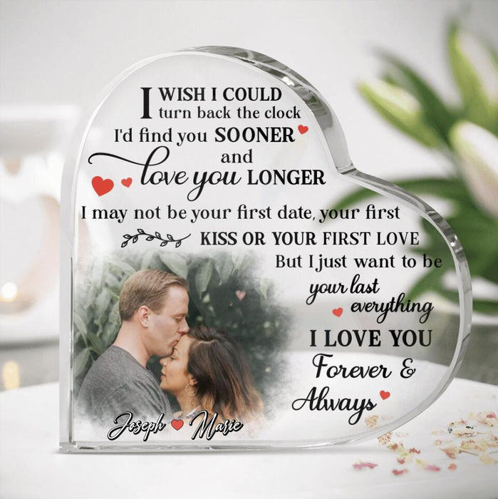 Personalized Valentines Crystal Heart - Upload Couple Photo - Gift Idea For Couple/ Parents/ Anniversary - Mother's Day Gift For Wife From Husband - I Love You Forever & Always