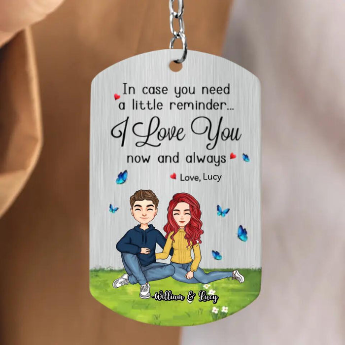 Personalized Couple Aluminum Keychain - Gift Idea For Couple/ Mother's Day Gift For Wife From Husband - I Love You Now and Always