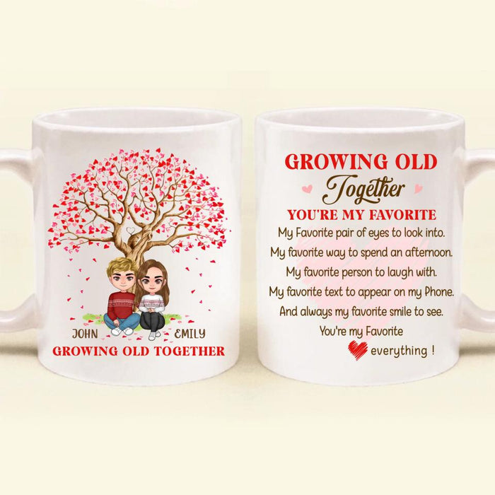 Custom Personalized Couple Coffee Mug - Gift Ideas For Her and Him - Mother's Day Gift For Wife From Husband - Growing Old Together