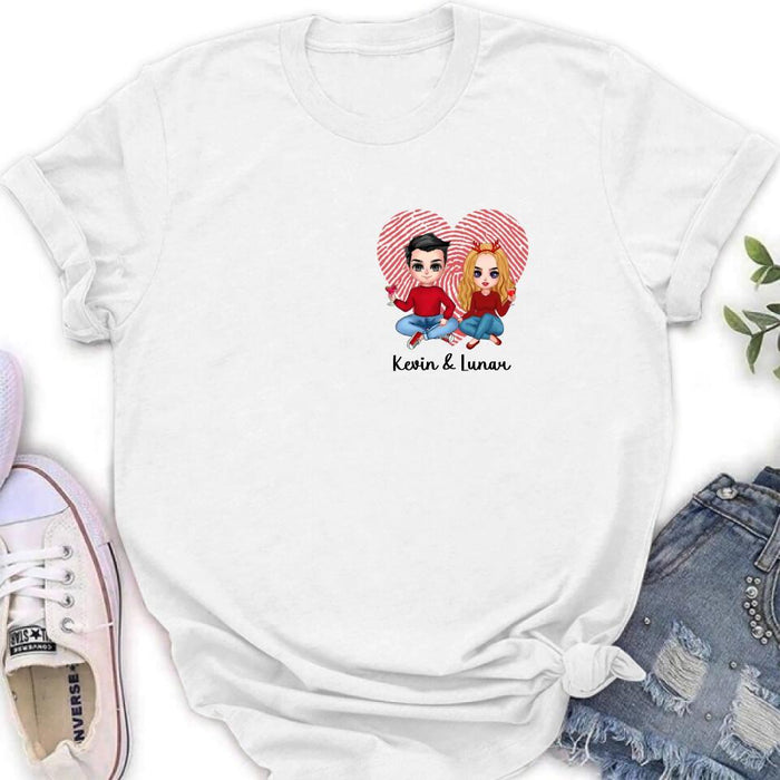 Custom Personalized Couple T-shirt/ Long Sleeve/ Sweatshirt/ Hoodie - Valentine's Day Gift Idea For Couple/ Gift For Him And Her/ Mother's Day Gift For Wife From Husband