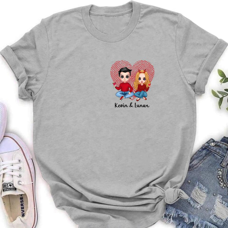 Personalized Couple T-shirt/Long Sleeve/Sweatshirt/Hoodie - Valentine's Day Gift Idea For Couple/Gift For Him And Her/Mother's Day Gift For Wife From Husband