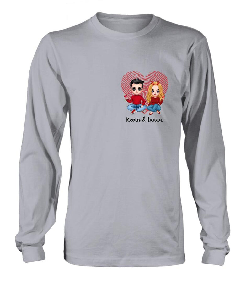 Personalized Couple T-shirt/Long Sleeve/Sweatshirt/Hoodie - Valentine's Day Gift Idea For Couple/Gift For Him And Her/Mother's Day Gift For Wife From Husband
