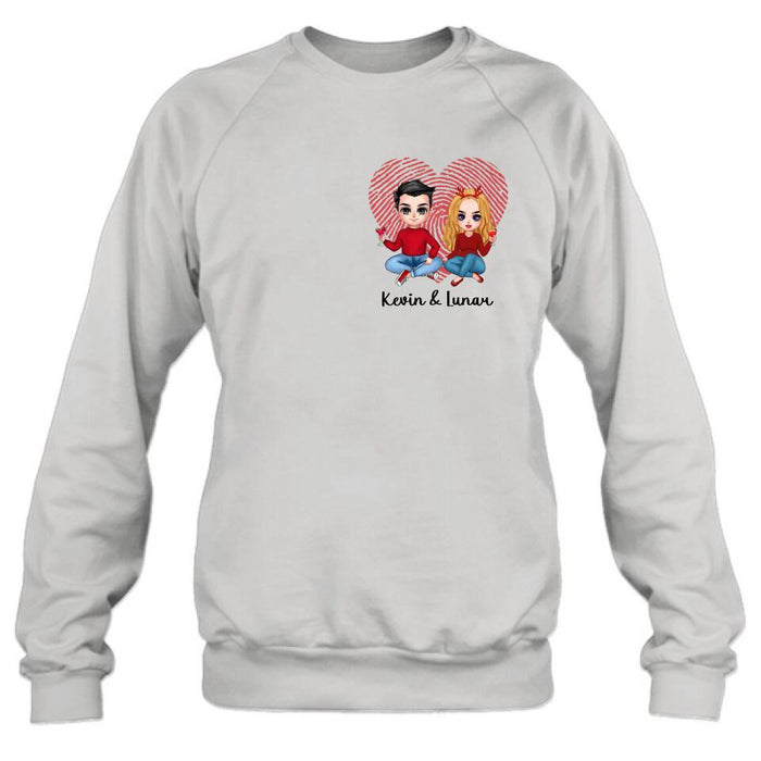 Custom Personalized Couple T-shirt/ Long Sleeve/ Sweatshirt/ Hoodie - Valentine's Day Gift Idea For Couple/ Gift For Him And Her/ Mother's Day Gift For Wife From Husband