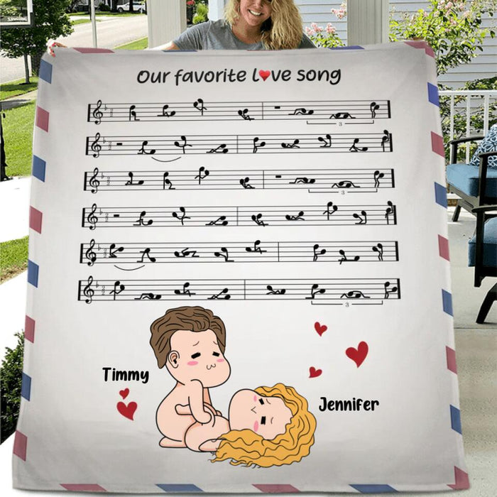 Personalized Love Song Funny Valentines Blanket - Valentines Gift Idea - Our Favorite Love Song