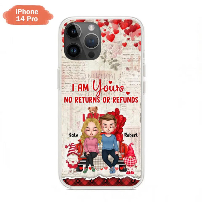 Custom Personalized Couple Truck Phone Case - Gift For Couple - Mother's Day Gift For Wife From Husband - I Am Yours No Returns Or Refunds - Case For iPhone And Samsung