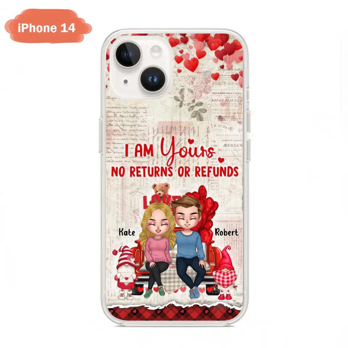 Custom Personalized Couple Truck Phone Case - Gift For Couple - Mother's Day Gift For Wife From Husband - I Am Yours No Returns Or Refunds - Case For iPhone And Samsung