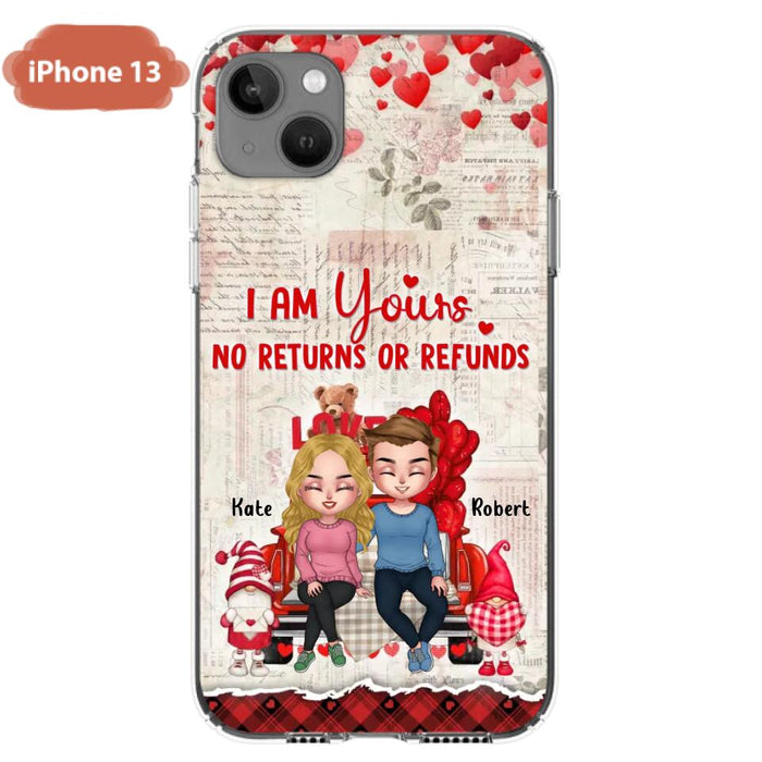 Custom Personalized Couple Truck Phone Case - Gift For Couple - Mother's Day Gift For Wife From Husband - I Am Yours No Returns Or Refunds - Case For iPhone And Samsung