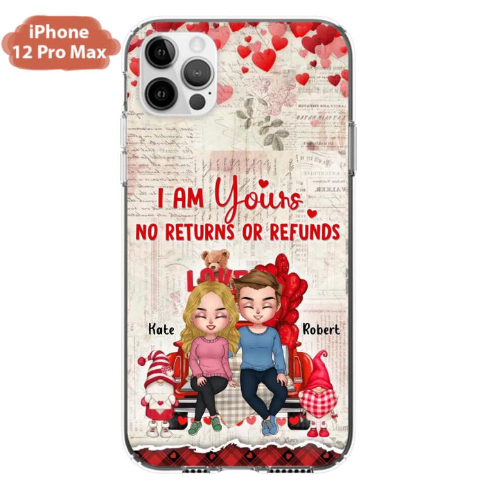 Custom Personalized Couple Truck Phone Case - Gift For Couple - Mother's Day Gift For Wife From Husband - I Am Yours No Returns Or Refunds - Case For iPhone And Samsung