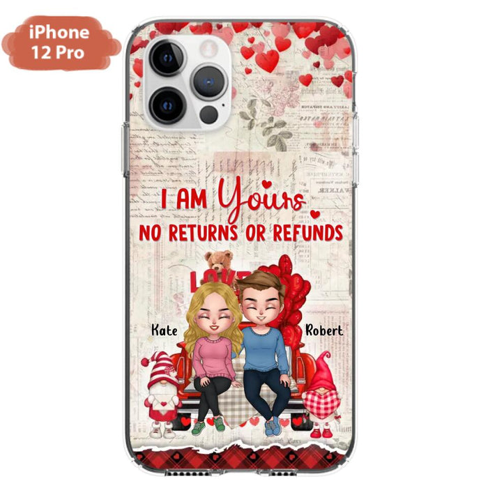 Custom Personalized Couple Truck Phone Case - Gift For Couple - Mother's Day Gift For Wife From Husband - I Am Yours No Returns Or Refunds - Case For iPhone And Samsung