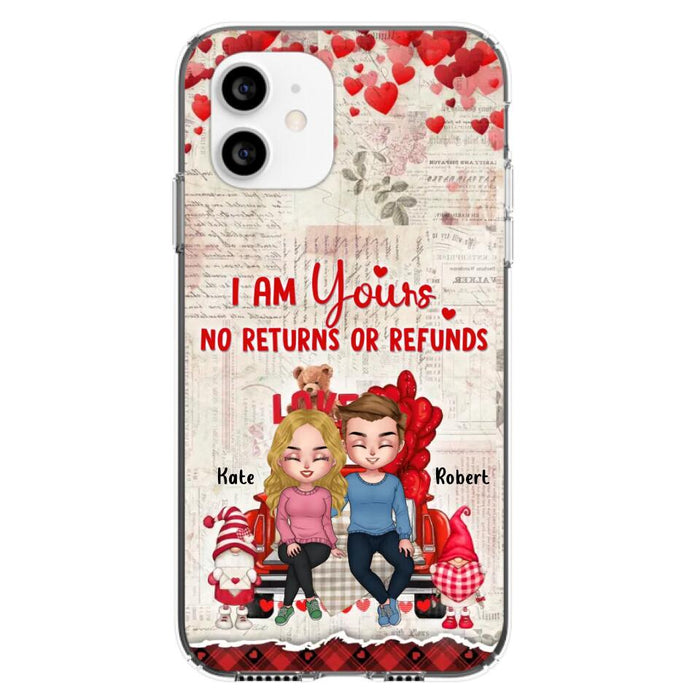 Custom Personalized Couple Truck Phone Case - Gift For Couple - Mother's Day Gift For Wife From Husband - I Am Yours No Returns Or Refunds - Case For iPhone And Samsung