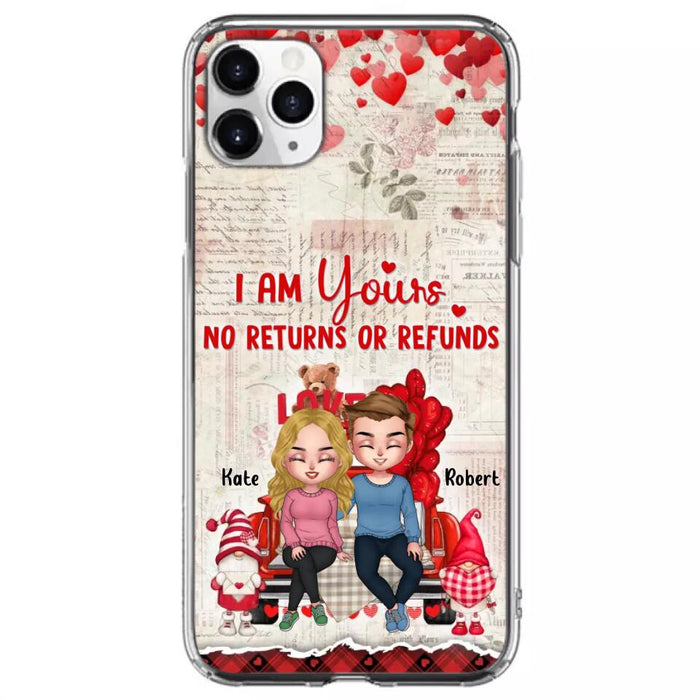 Custom Personalized Couple Truck Phone Case - Gift For Couple - Mother's Day Gift For Wife From Husband - I Am Yours No Returns Or Refunds - Case For iPhone And Samsung