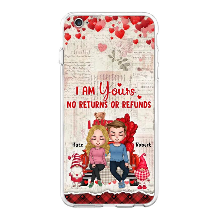 Custom Personalized Couple Truck Phone Case - Gift For Couple - Mother's Day Gift For Wife From Husband - I Am Yours No Returns Or Refunds - Case For iPhone And Samsung