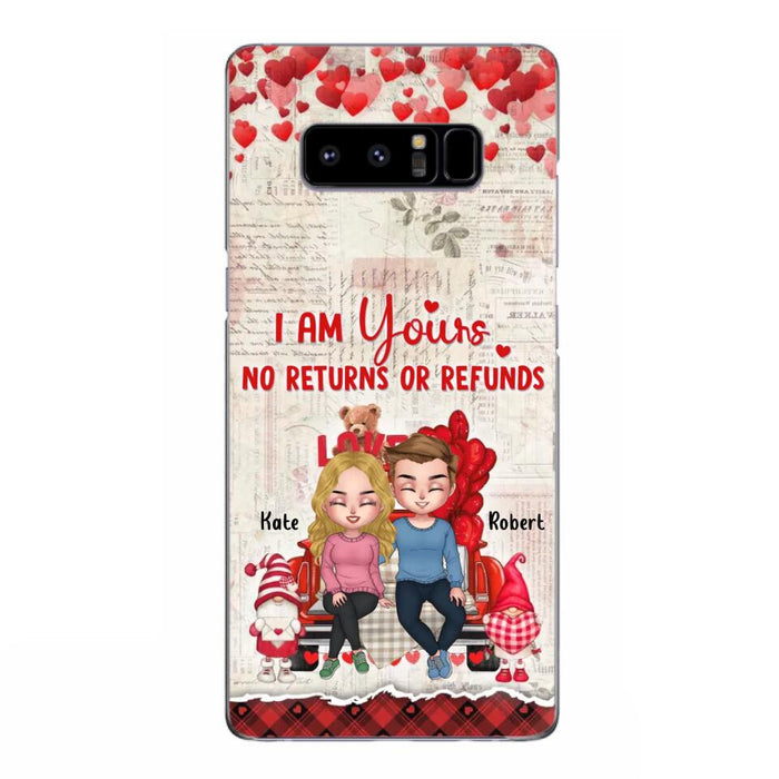 Custom Personalized Couple Truck Phone Case - Gift For Couple - Mother's Day Gift For Wife From Husband - I Am Yours No Returns Or Refunds - Case For iPhone And Samsung