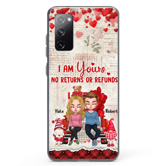 Custom Personalized Couple Truck Phone Case - Gift For Couple - Mother's Day Gift For Wife From Husband - I Am Yours No Returns Or Refunds - Case For iPhone And Samsung