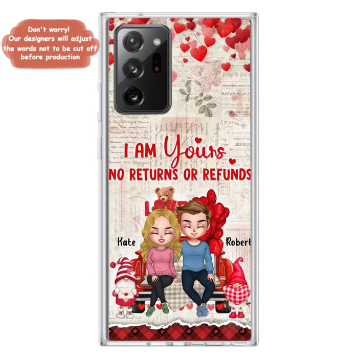 Custom Personalized Couple Truck Phone Case - Gift For Couple - Mother's Day Gift For Wife From Husband - I Am Yours No Returns Or Refunds - Case For iPhone And Samsung